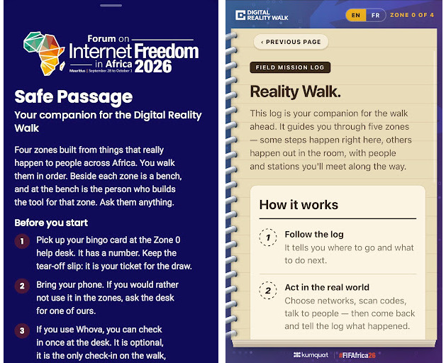 The FIFAfrica Safe Passage app and the accompanying MissionLog