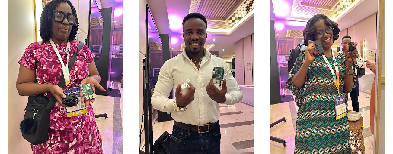 Three organizations who received ButterBoxes at FIFAfrica; Nuance Collective, Zimbabwe; Integrated Refugee Organization (IRO), Uganda; Targeted Rights Initiative, Ghana